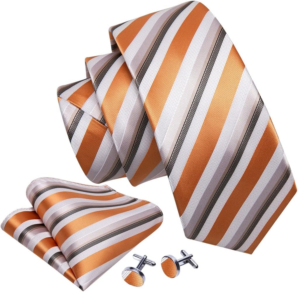 Striped Silk Tie Gifts For Men Suit Wedding TieNeckTies Sets Business