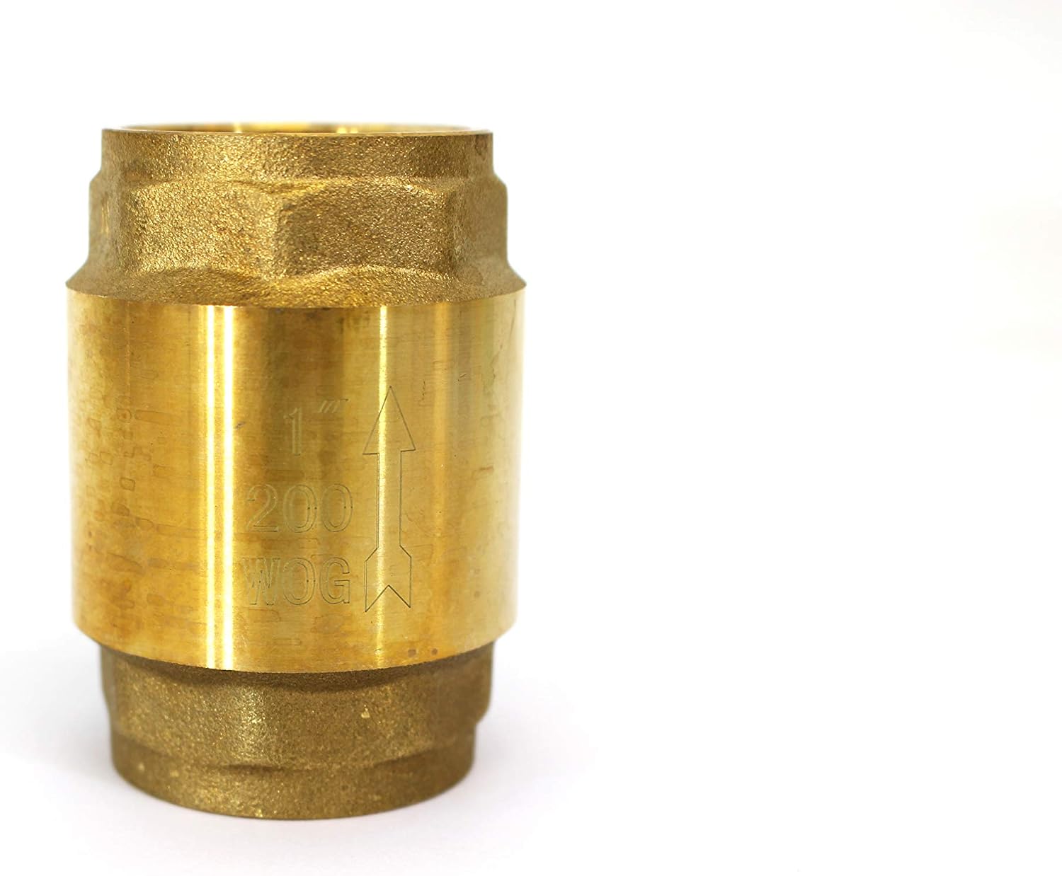 CMI Inc 1 Inch Brass Spring Check Valve,1 in. X 1 in. FNPT,200 WOG,Backflow Preventer,For Tankless Water Heater,Pressure Pumps,Boilers,and HVAC Systems (1 inch)