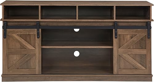 Miniatura 7 de Soporte de TV para sala de estar, centro de entretenimiento con almacenamiento, se adapta a TV de 65 pulgadas, gabinete de TV tradicional americano