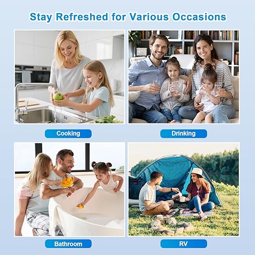 Miniatura 7 de Eiree UF33 - Sistema de filtro de agua para debajo del fregadero, 6 etapas, filtro de agua de ultra filtración, reduce el cloro, el sabor y el olor,