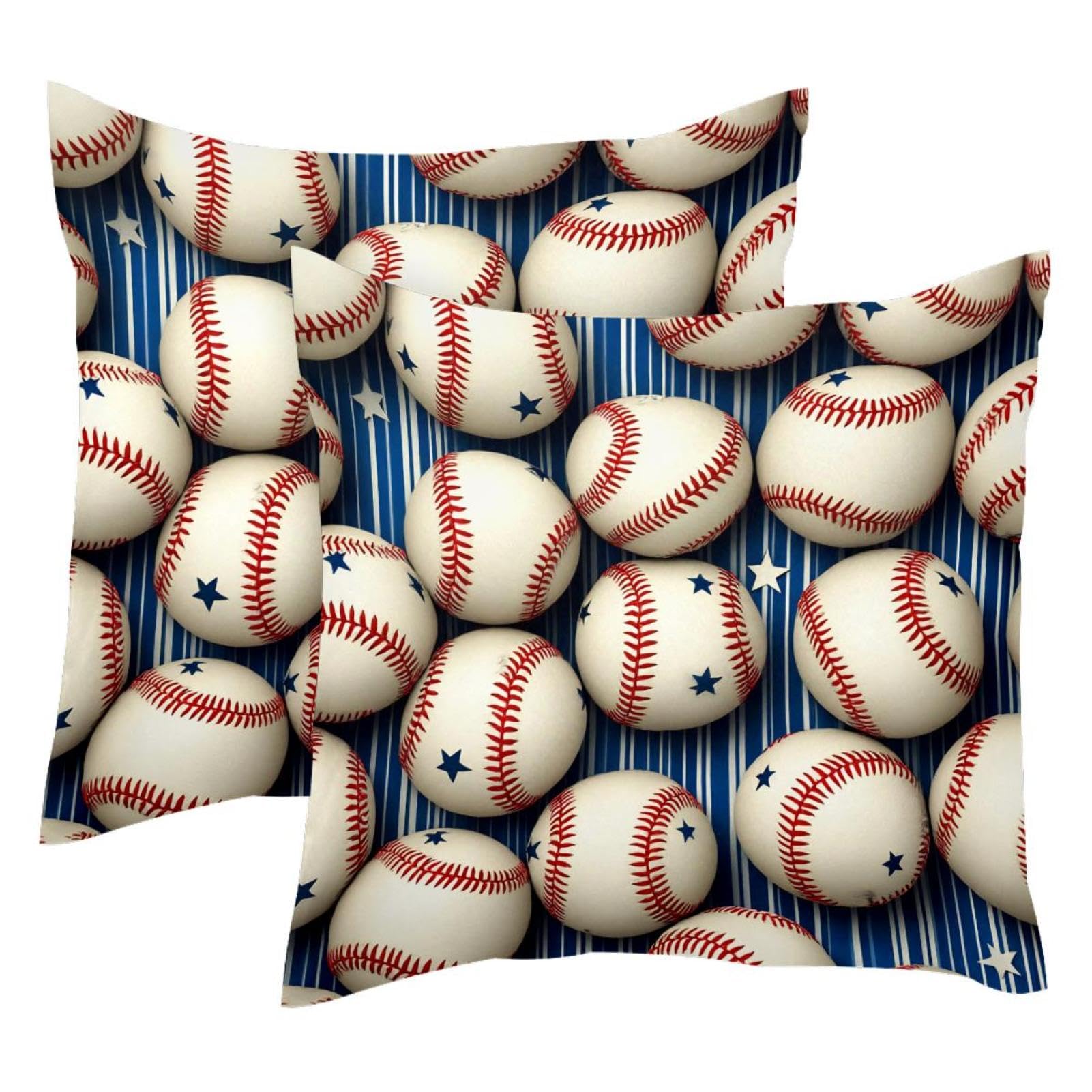 Fundas de cojín de béisbol lavables de terciopelo 50x50 juego de 2 fundas suaves