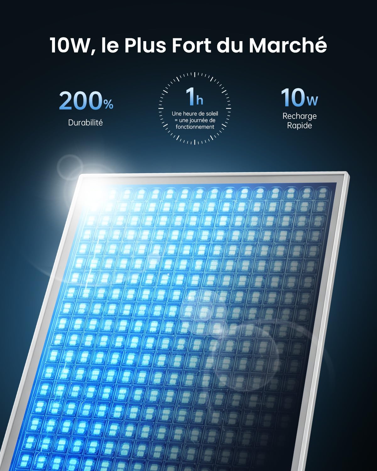 CZEview 10W Caméra Surveillance WiFi Extérieure Solaire sans Fil, AOV | Enregistrement vidéo continu, Suivi de mouvement, détection 30m, vision nocturne, étanche, Détection gratuite par IA