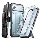 SUPCASE for iPhone Air Case with Camera Control Button (Unicorn Beetle Pro), [Built-in Kickstand & Screen Protector] [Military-Grade Protection] Heavy Duty Rugged Phone Case for iPhone 17 Air, Arctic