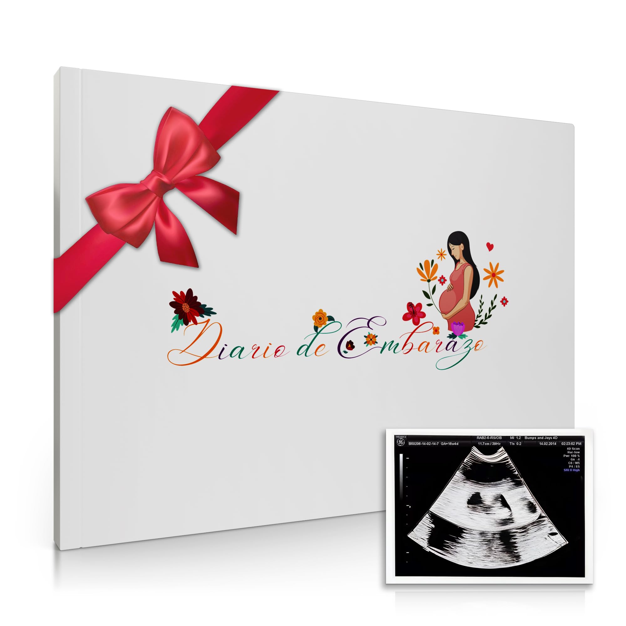 Diario Embarazo y Bebe de 92 paginas Semana a Semana en Color - Álbum Fotos Recuerdos Mamás de 0 a 1 año - Regalo Original para Anunciar el Embarazo.
