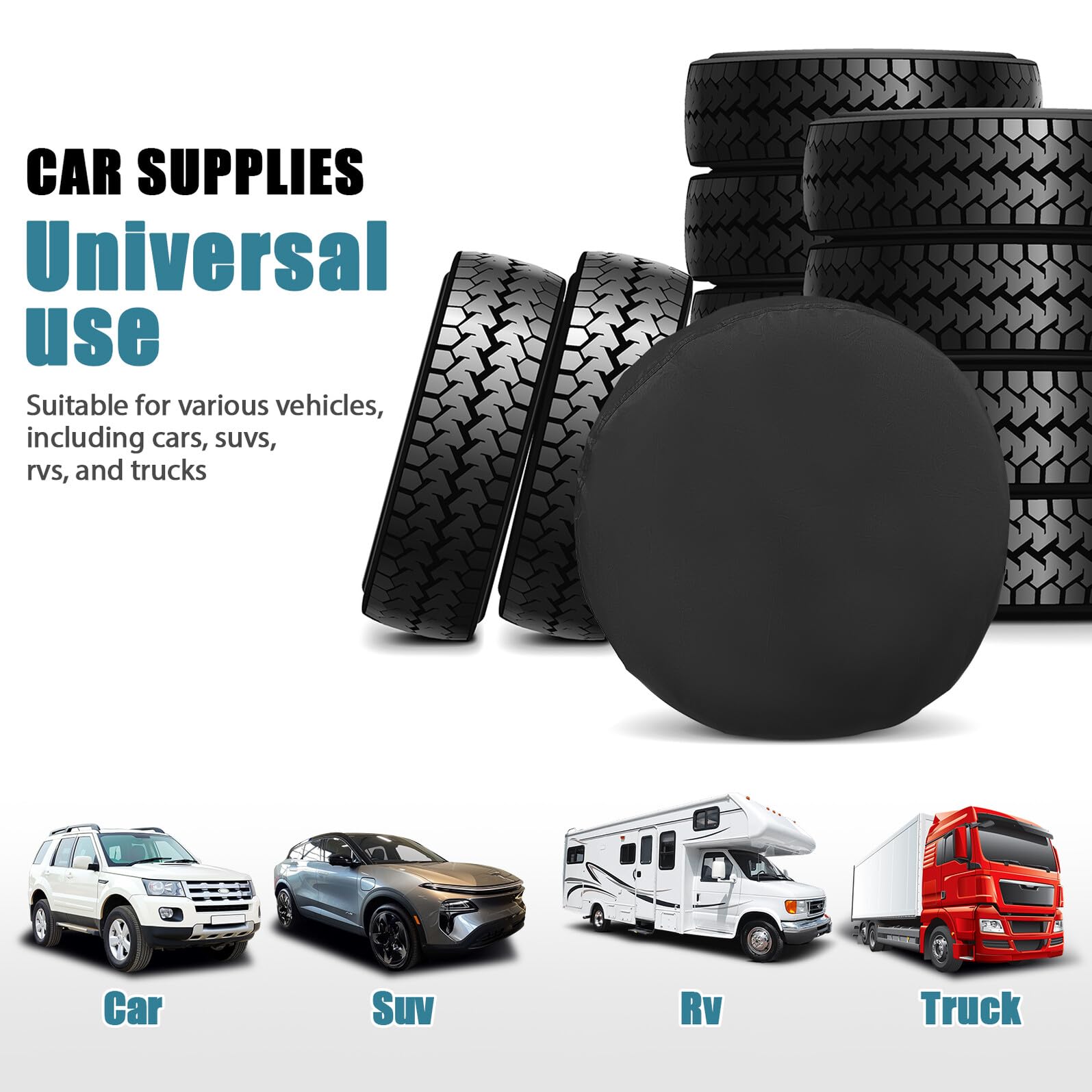 ibasenice 4pezzi Copriruota per Pneumatici Copertura per Esterni Adatta per Auto Suv Camper Rimorchi Protezione da Macchie Sporco Sole