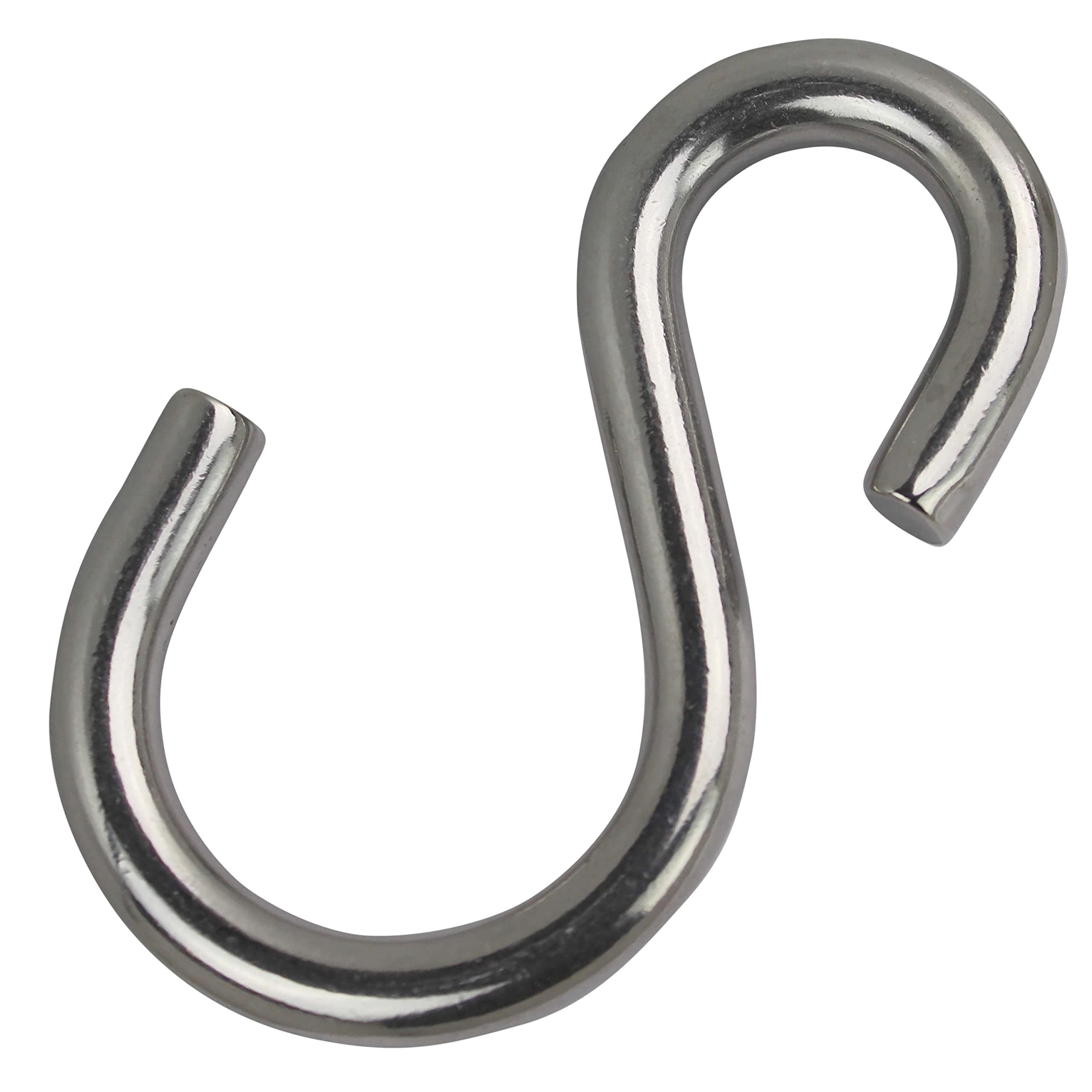 DERING S Haken Edelstahl 67 mm 50 Stück Kleiderbügel Fleischerhaken Gardinenhaken