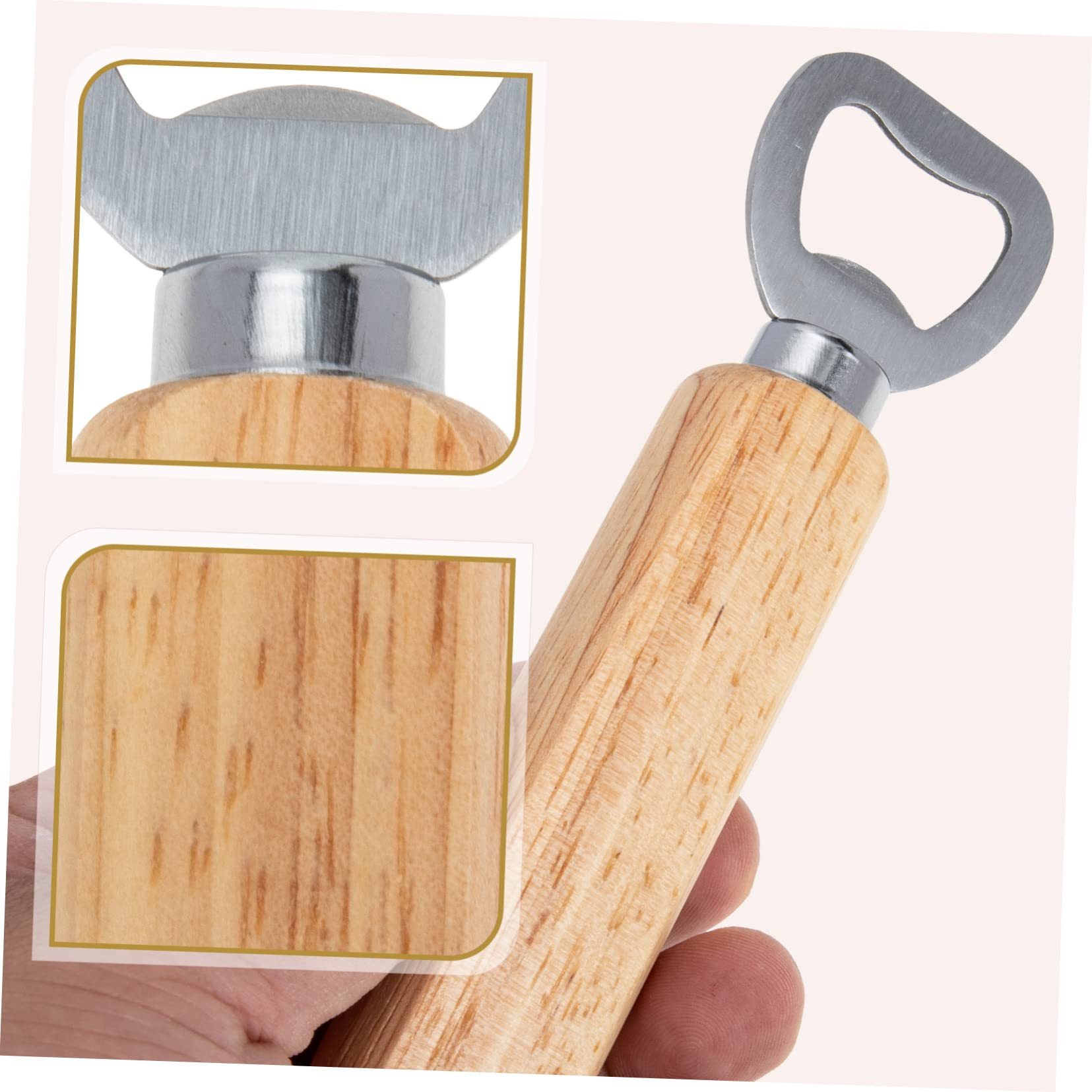 Amosfun 4 Sätze Korkenzieher Aus Holz Gestell Bier Cocktail Hydro Wein Bar Flaschenöffner Gadgets Dosenöffner Barkeeper Flaschenöffner Flaschendeckelentferner Khaki Metall 4 Stück * 4