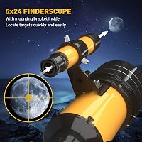 HAUEA Teleszkóp Csillagászat 70/400mm Gyerekeknek Kezdőknek Felnőtteknek Állvánnyal Hold Szűrővel Telefon Adapterrel Bolygók Hold Megfigyelé 6