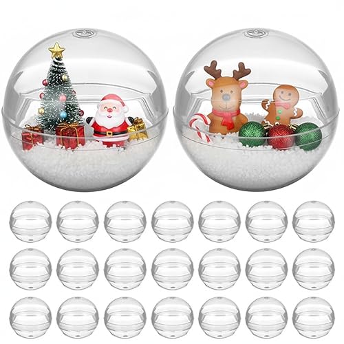 GLEAVI 120pcs Máquina expendedora Cápsulas Claras 1.102 in Plástico Pequeñas Cápsulas Bolas Bolas Máquina expendedora Vacía Bola para Premios