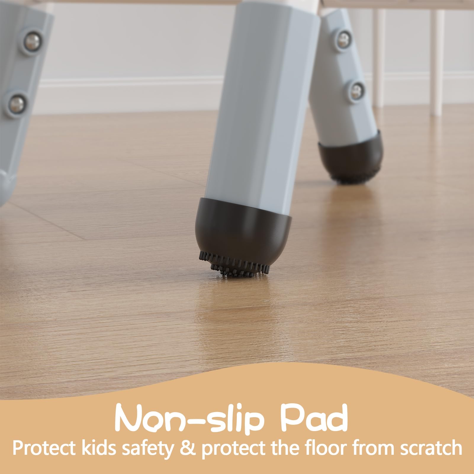 Acekool Set De 2 Sillas Infantiles Ergonómicas Gris Regulables En 3 Alturas – Plástico Resistente con Respaldo Confortable y Base Antideslizante – Ideal para Niños 2-8 Años, Hogar, Aula y Guardería