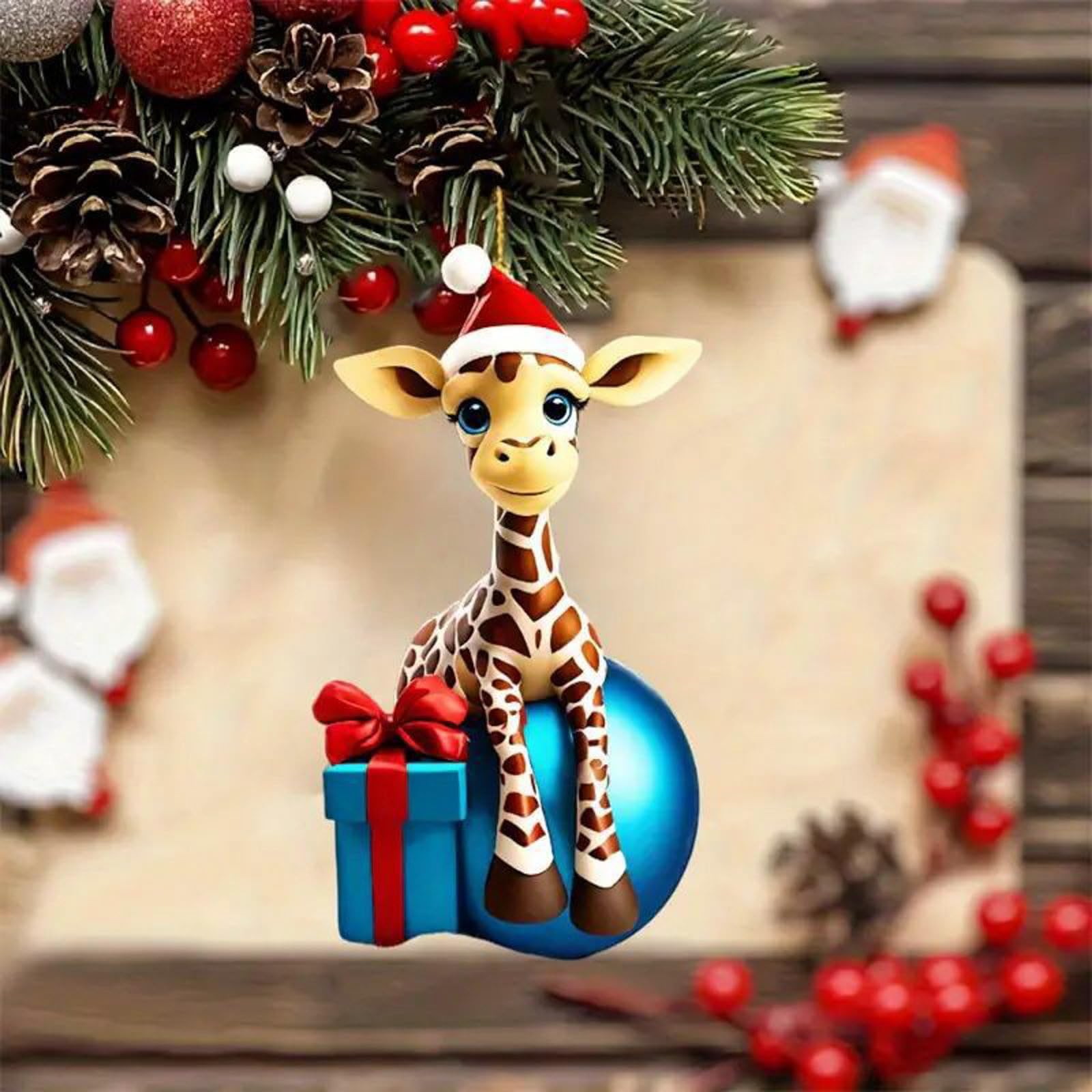 Produktbild von Com-four® 2X Hänge-Deko Für Den Weihnachtsbaum - Christbaumschmuck In Form Einer Eule - Weihnachtsbaum-Anhänger Schneeeule (Eulenpaar