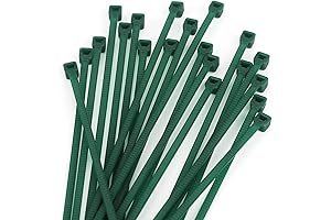 KINGLAKE GARDEN Green Zip Ties, 6 Inch, 100-Count