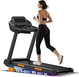 CURSOR Tapis de Course Pliable pour la Maison, avec Inclinaison de 15%, Tapis de Course 12 km/h, avec Moteur 3,0 CV et Affichage LED, Charge maximale 136 kg, Confortable - 1