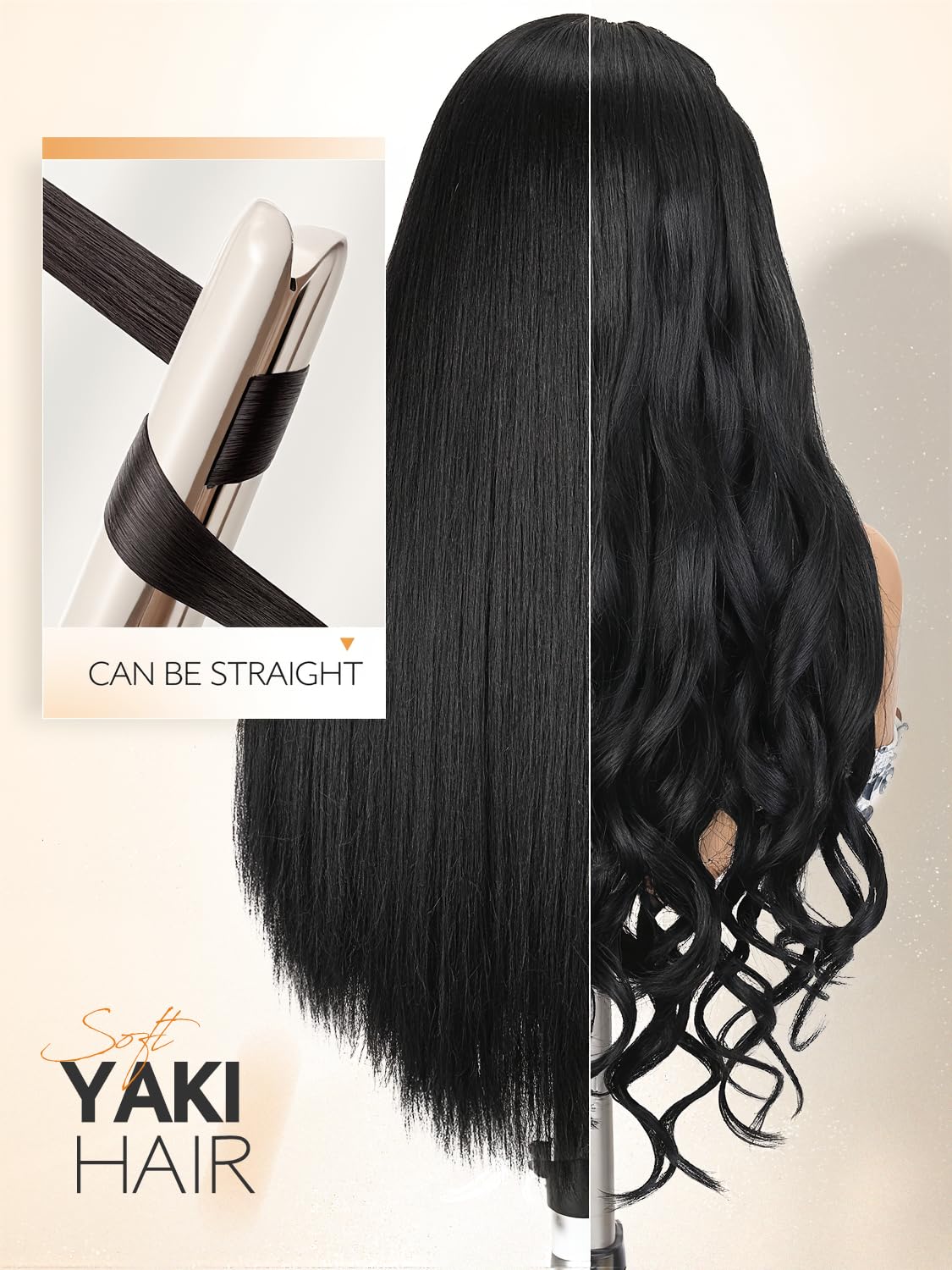 WIGER 13X6 Lace Front Light Yaki Curly Wigs Pre- braided Cornrow Curly Wig Baby Hair Long Natural Black Wavy Hair for Women Knotless Handmade Braid Frontal Wavy Wig