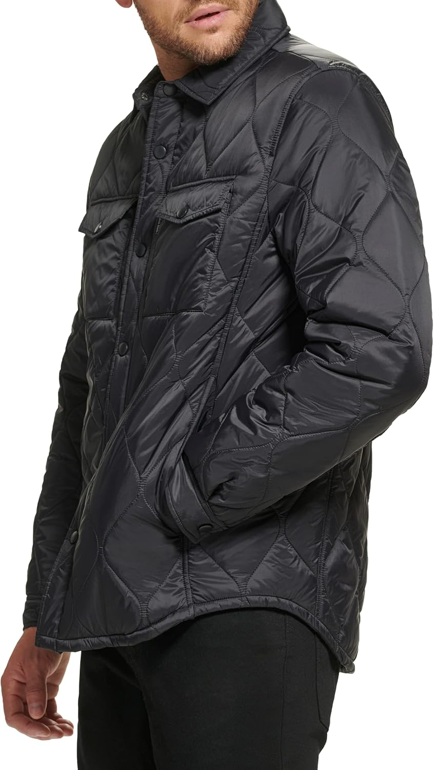 Calvin Klein Men's Diamond Quilted Shirt Jacket - Image 2