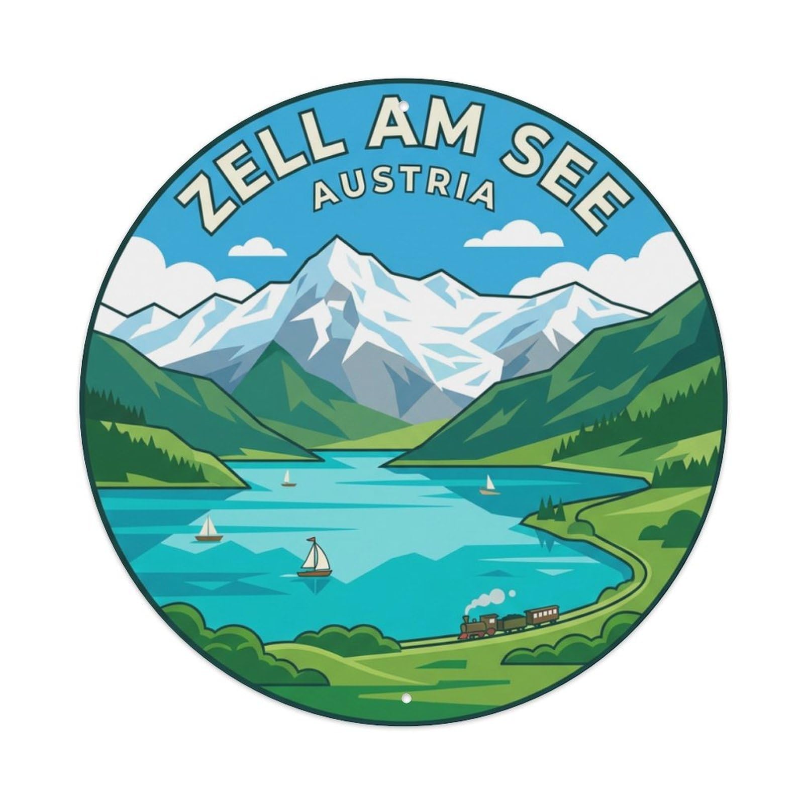 Metal Tin Sign Austria Retro Travel Zell Am See