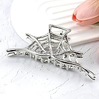 Vista 14 de Pinzas de pelo góticas de murciélago negro para mujeres y niñas, garra de pelo de murciélago gótico de aleación punk negra Y2K para decoraciones