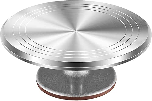 Kootek Aluminium Alloy Revolving Cake Stand 12 Inch Rotating Cake