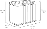Keter Store-It-Out Darwin 1150L Outdoor Storage Box – Brown | Evotech Wood-Effect Resin | Fits 2 x 240L Wheelie Bins | Lockable, Weatherproof, Hydraulic Lid & Double Doors - 8