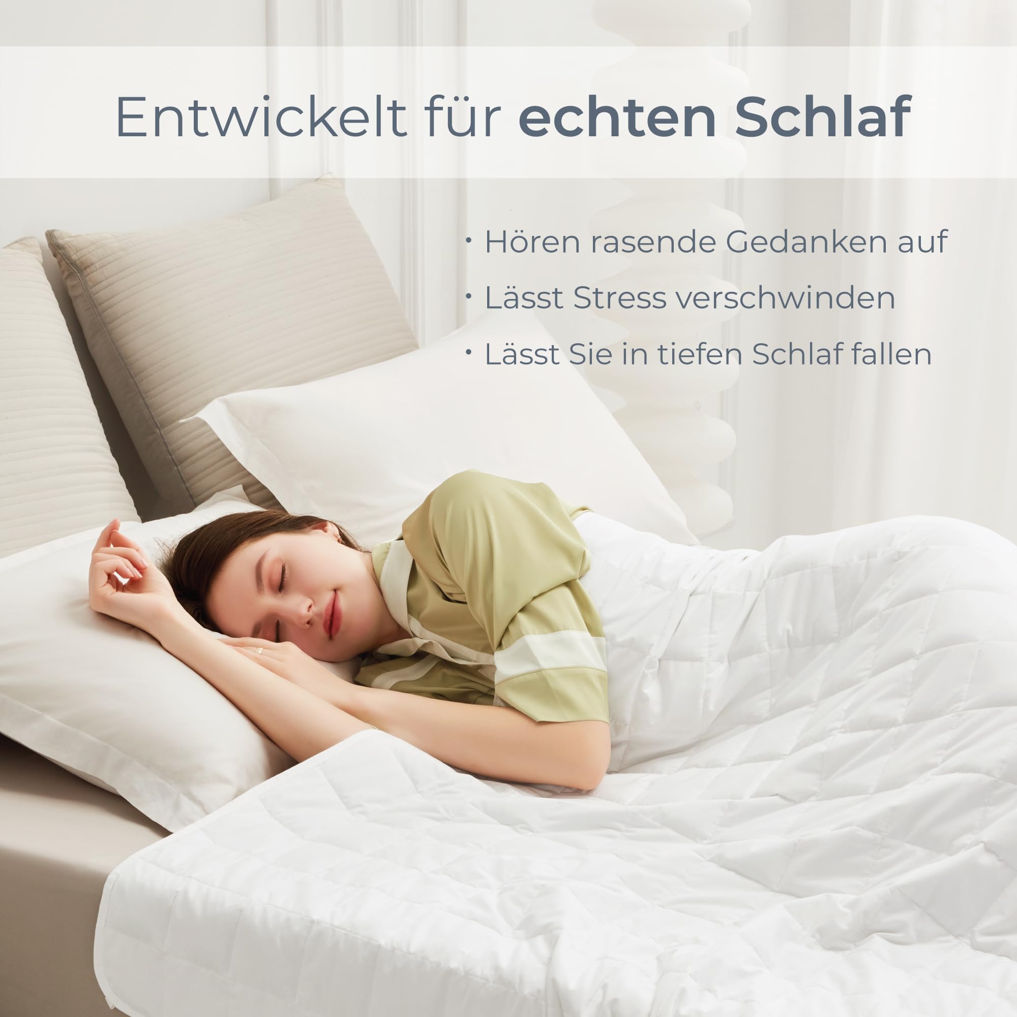 Degrees of Comfort Gewichtsdecke 135x200cm 7kg Anti Stress Therapiedecke 100% Baumwolle Schwere Decke