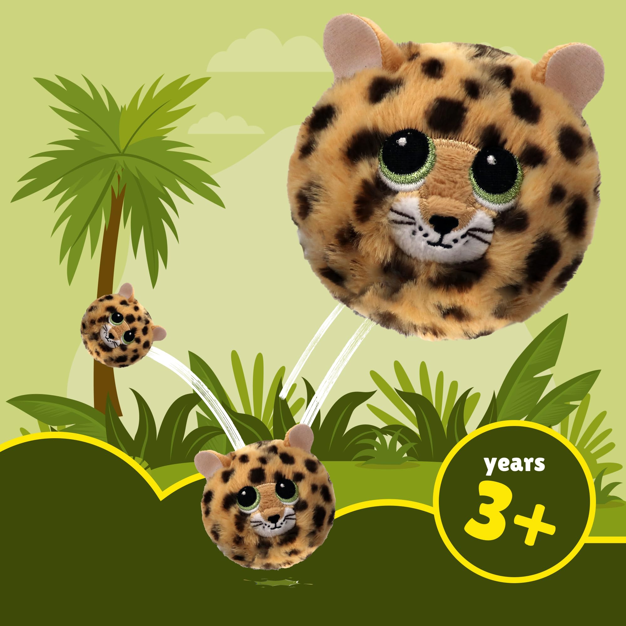 TY Beanie Bouncers 3-Pack, Spots the Leopard, Gilbert the Giraffe & Banana the Monkey, Soft Plush Toys 6 cm - Image 3