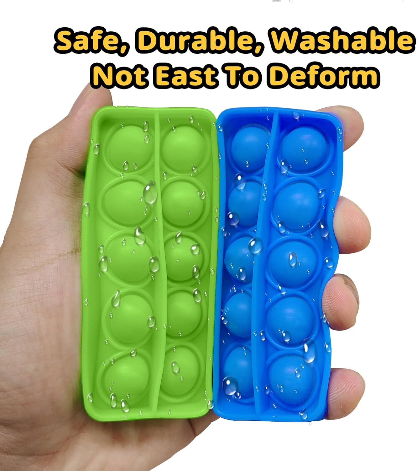 6 PCS Ten Frame Quiet Sensory Bubble Poppers，Focus Tool for Toddlers 3-6 Years Old，Math Manipulatives Silicone Pop Fidget Toys for Preschool Kindergarten Classroom