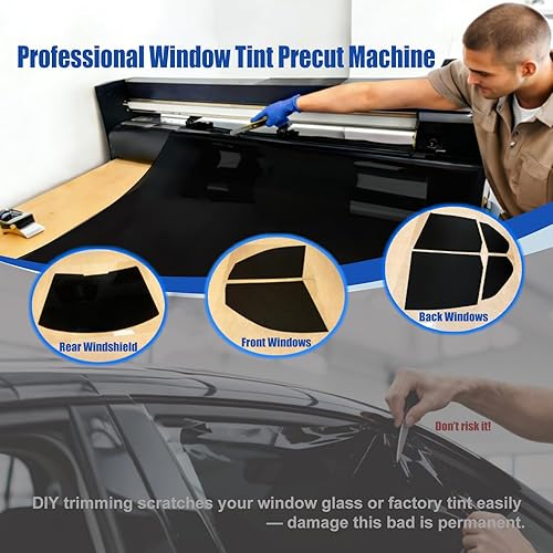 Miniatura 2 de AUTOTEK Película de tinte para ventanas precortada para todos los lados de automóviles, protección contra el sol, privacidad, anti-roturas, vidrio