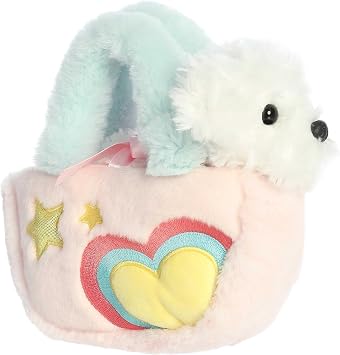 Aurora Fancy Pals 7." Pastel Heart Fashionable Stuffed Animal