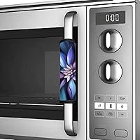 Vista 3 de Decoración de cocina con estampado de flores azules para interiores, 4 accesorios para manijas de puerta, fundas duraderas para manijas