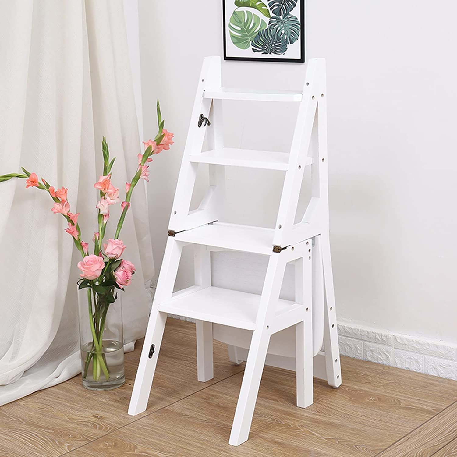ladders for Home, Multifunctional 4-Step Foldable Ladder Chair Home, Kitchen