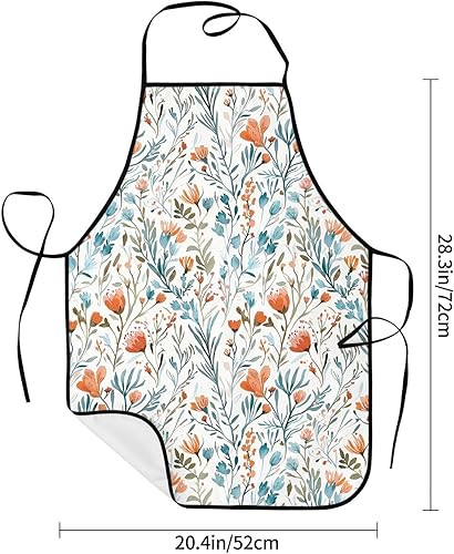 Miniatura 7 de Delantales de chef con bolsillos para mujeres y hombres, cocina, hornear, cocinar, barbacoa, asar
