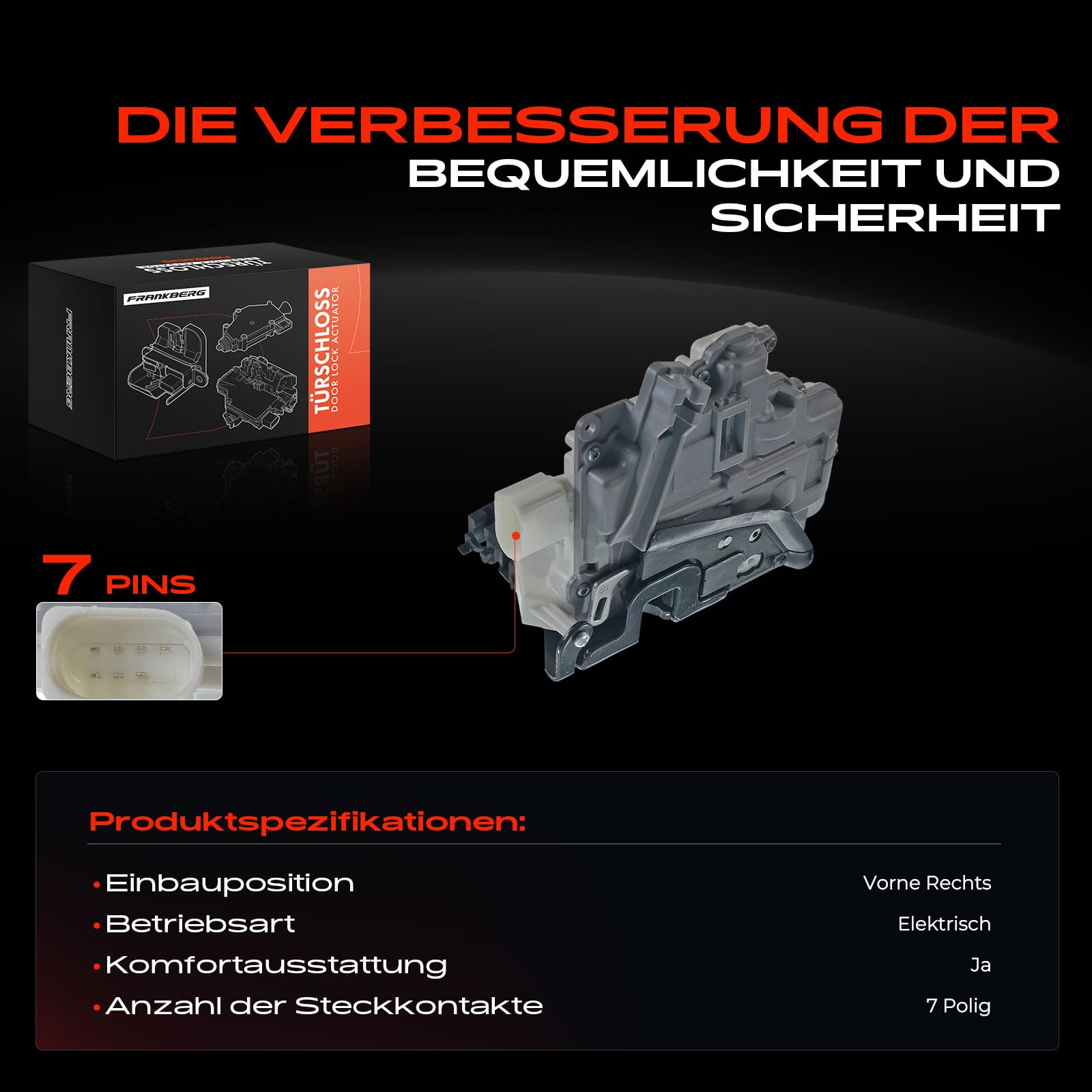 Frankberg Stellmotor Türschloss Zentralverriegelung Stellelement 3C1837016A