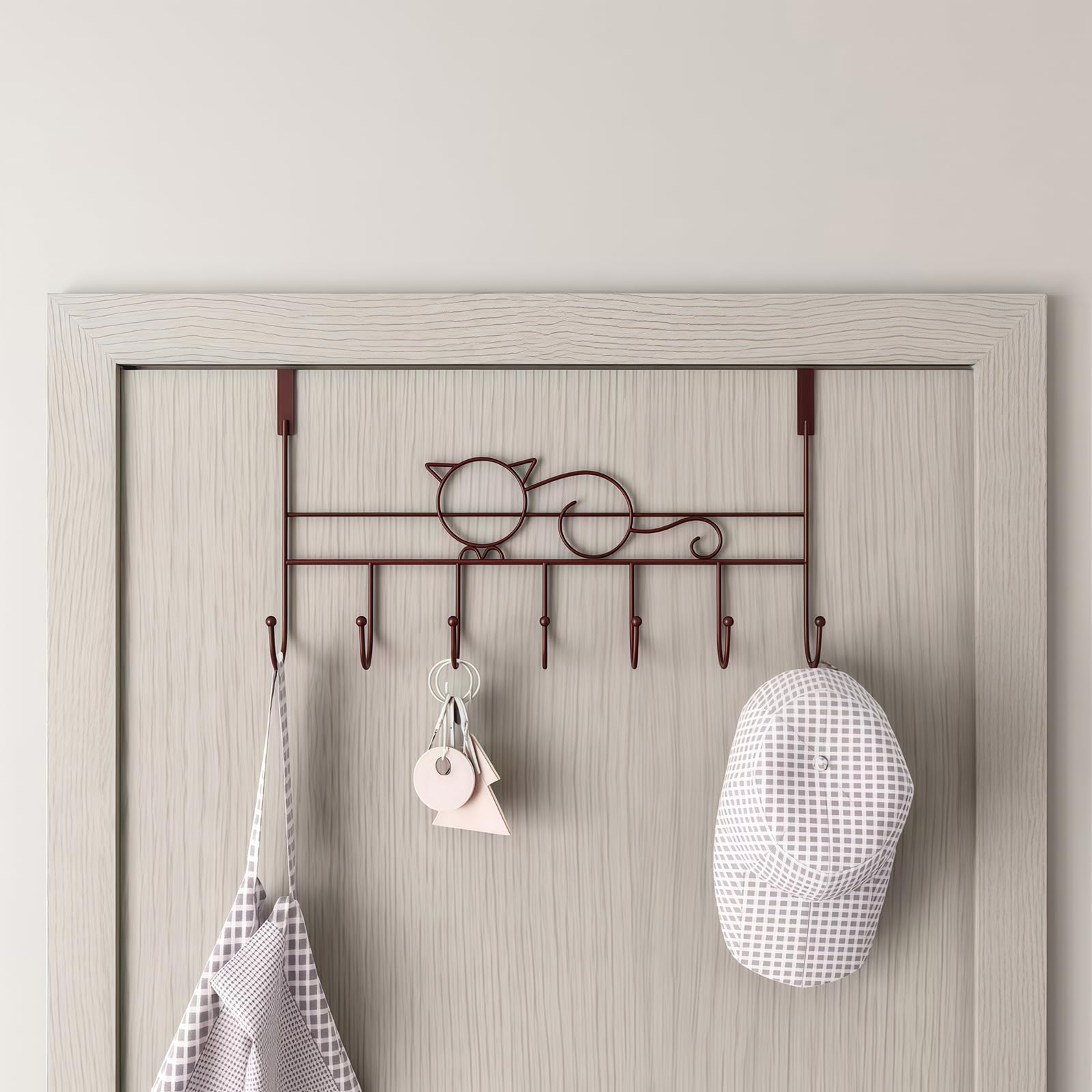 WBDXWB Over The Door Hook, Over Door Hanger for Coat, Towel, Bag, Robe (1 Pack, Bronze) - Image 3