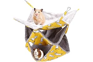 XINRUI 3 Tier Rat Pet Hammocks for Cage, Ferret Guinea Pig Cage...