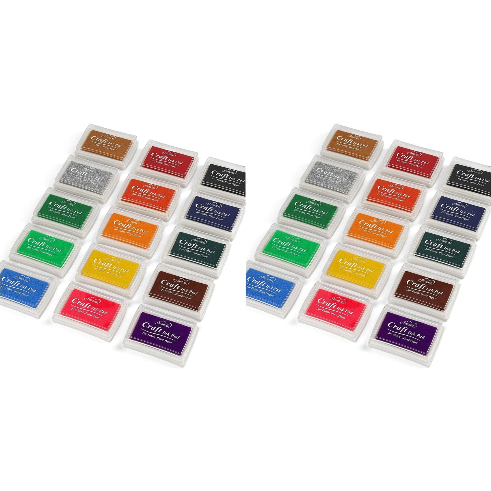Hndhbfgrt 30X 15 Colors Craft Ink Pads, Washable Finger Stamp Pad for Kids DIY, Paper, Wood Fabric, Scrapbooking, Rubber Stamps