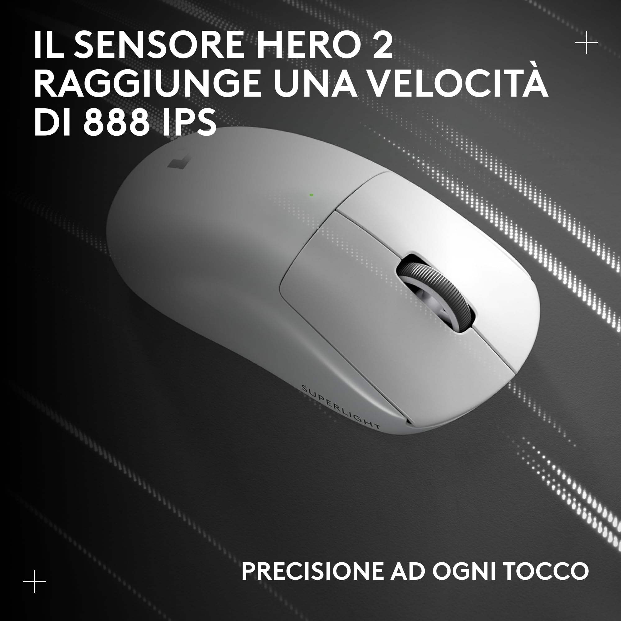 Logitech G PRO X SUPERLIGHT 2 LIGHTSPEED gaming mouse wireless 60g HERO 2 44K DPI USB-C Bianco