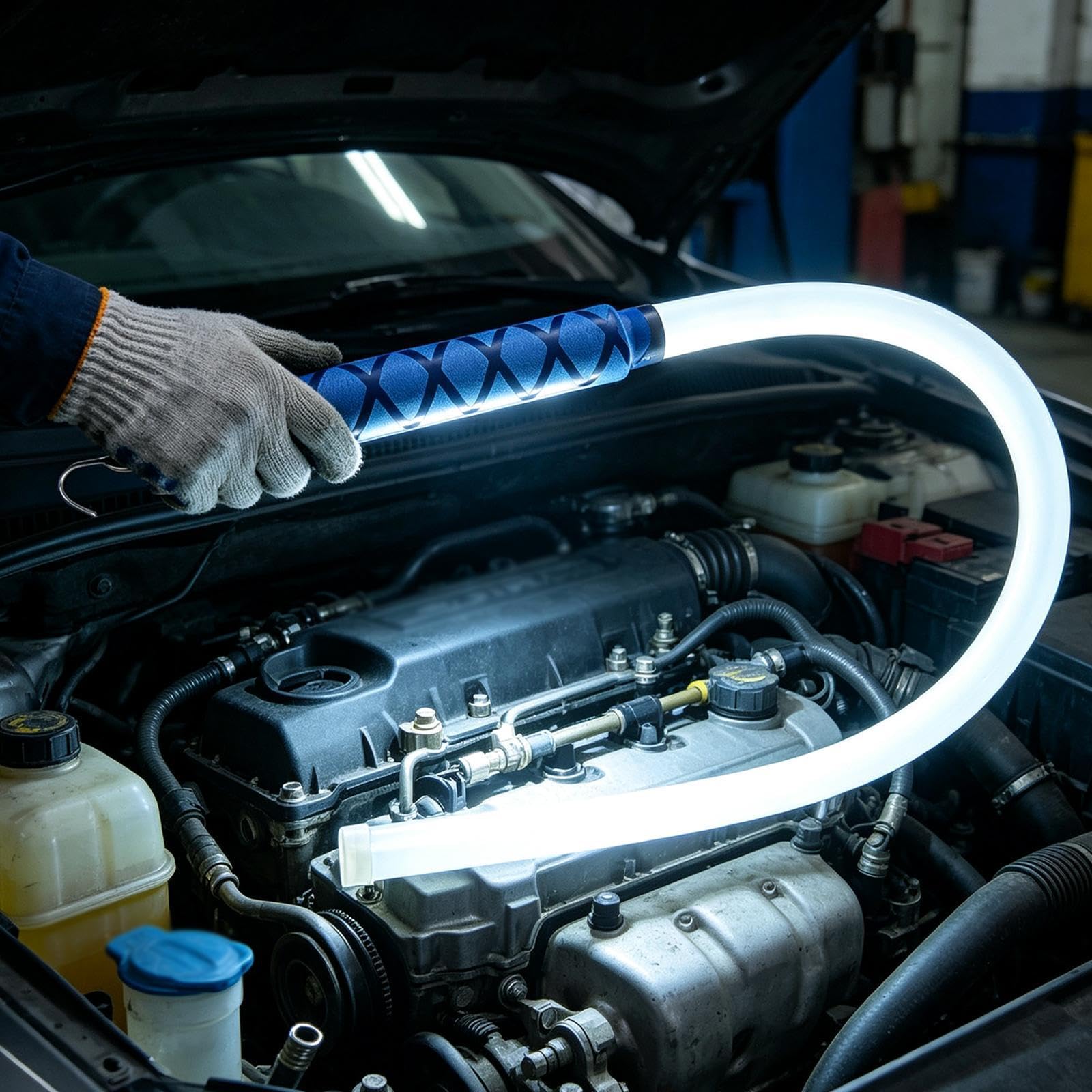 Milageto Linterna LED flexible con 3 modos, luz trabajo, luz flexible para acampar, exteriores y garaje.