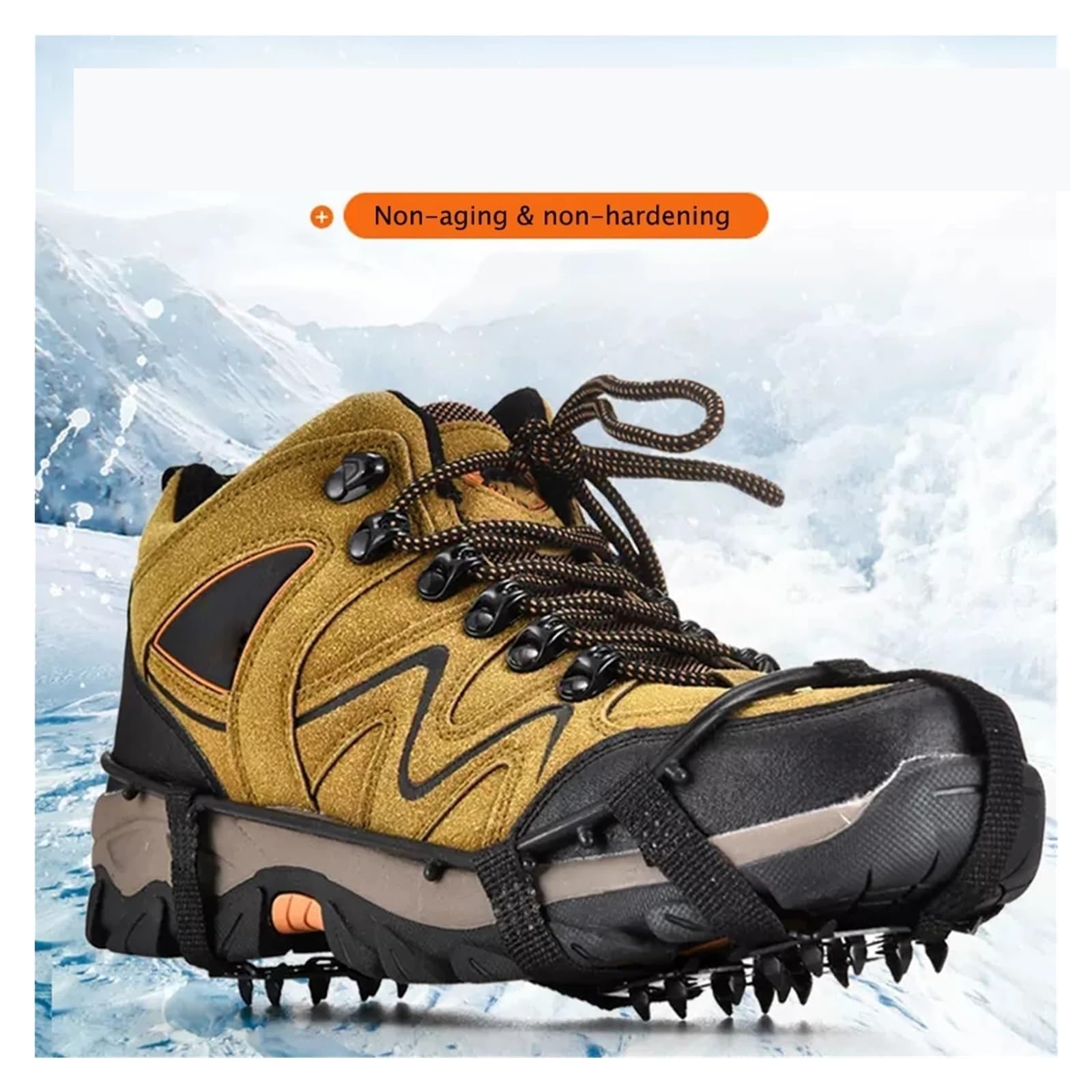 Anti-Rutsch-Spikes 5 Paar 24-Zahn-Eisgreiferspikes for Schuhe Winter Outdoor Anti-Rutsch Wandern Bergsteigen Schneesteigeisen
