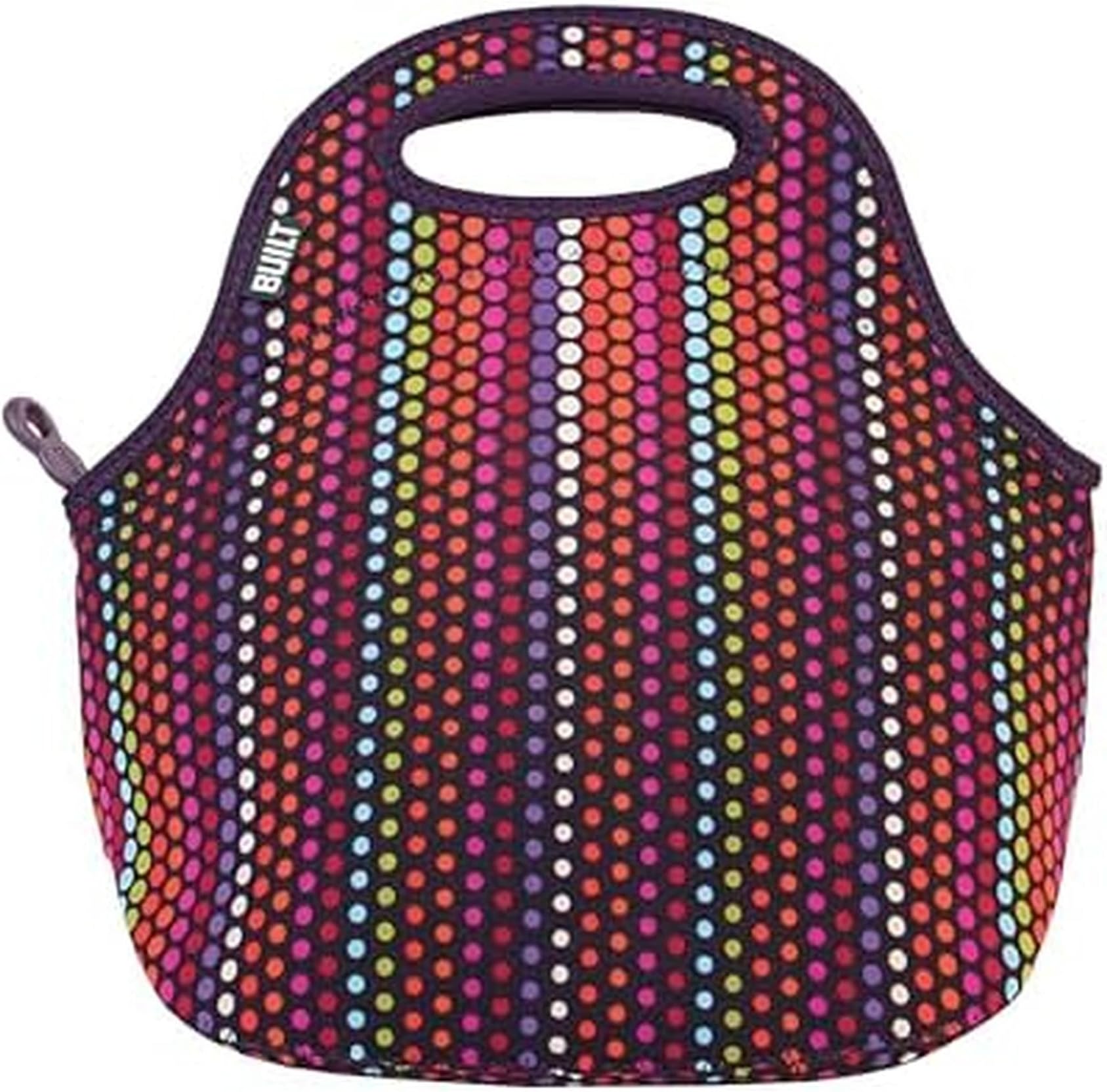 BUILT NY LB31-MDT Gourmet Getaway Soft Neoprene Lunch Tote Bag - Lightweight, Insulated and Reusable Micro Dot