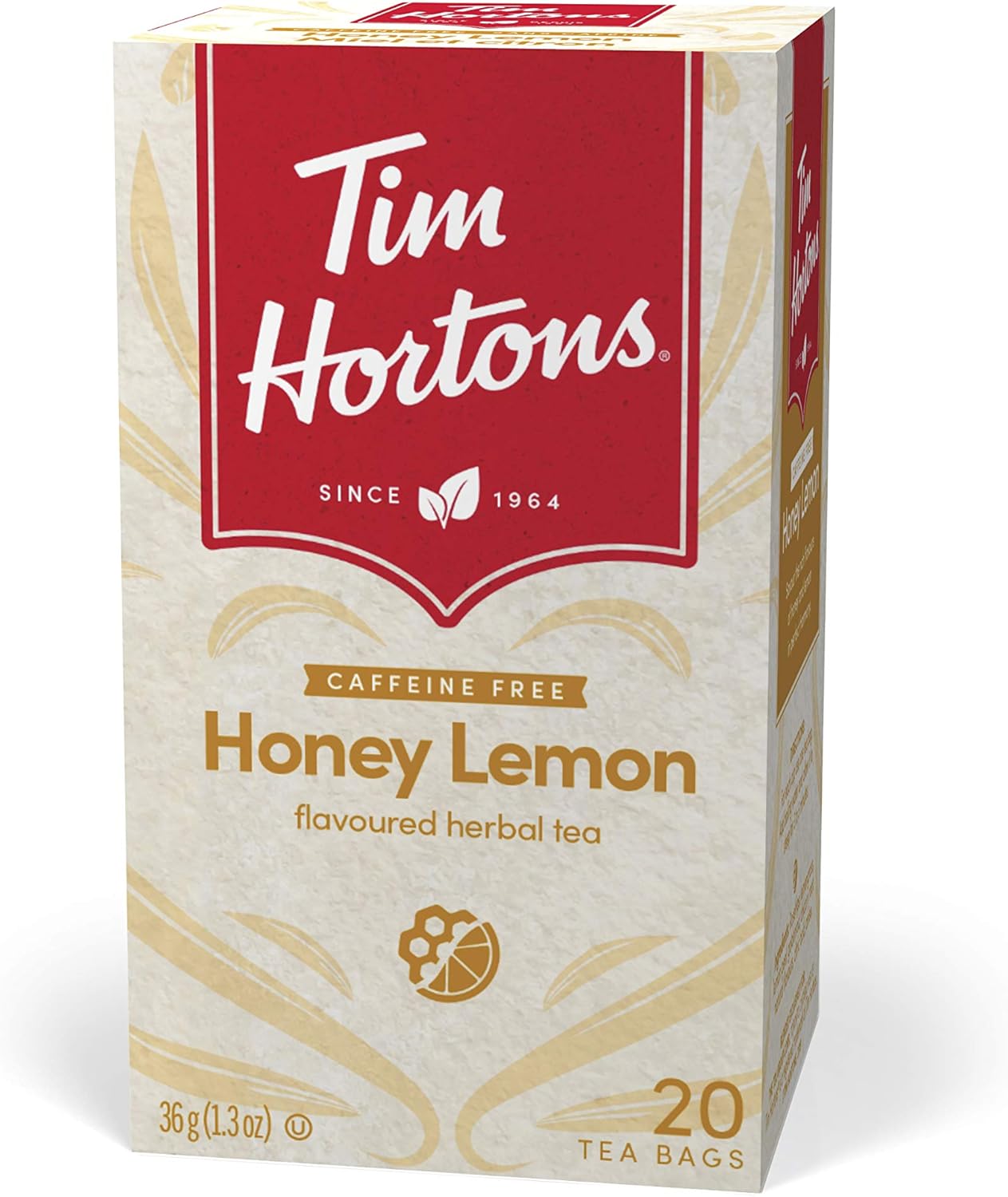 Tim Hortons Honey Lemon Herbal Tea, 20 Tea Bags, 36g (1.3oz), Import