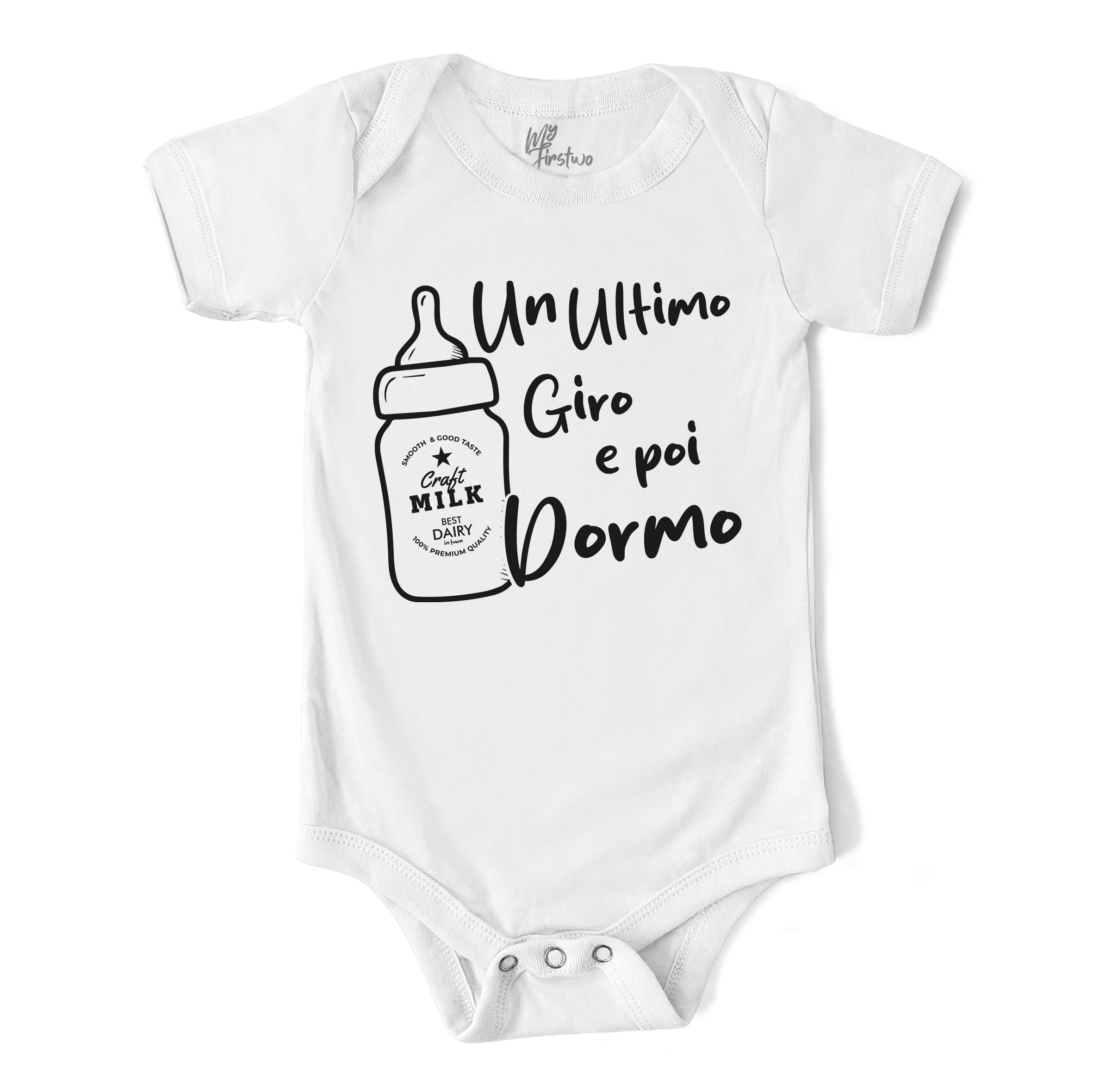 Body Neonato Papà con Scritta Ultimo Giro e poi Dormo - Body Divertente | Baby Body a Manica Corta 100% Cotone Morbido - Simpatica Idea Regalo Nascita Maschio e Femmina Baby Shower