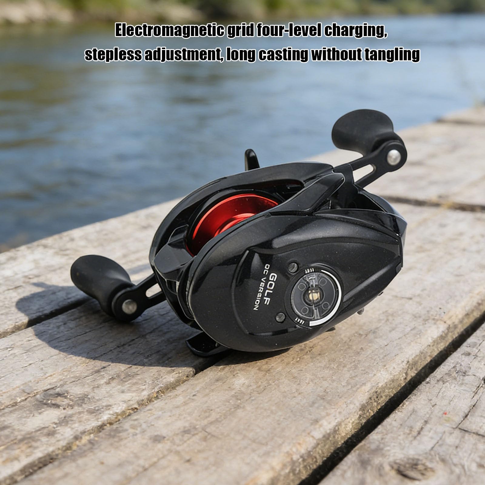 Lekki mikro-Baitcaster 7.2:1 szybki kołowrotek wędkarski do rzucania drapieżników DC inteligentny hamulec elektroniczny z dźwiękiem i alarmem do łowienia pstrąga, okonia, szczupaka, łososia i wielu