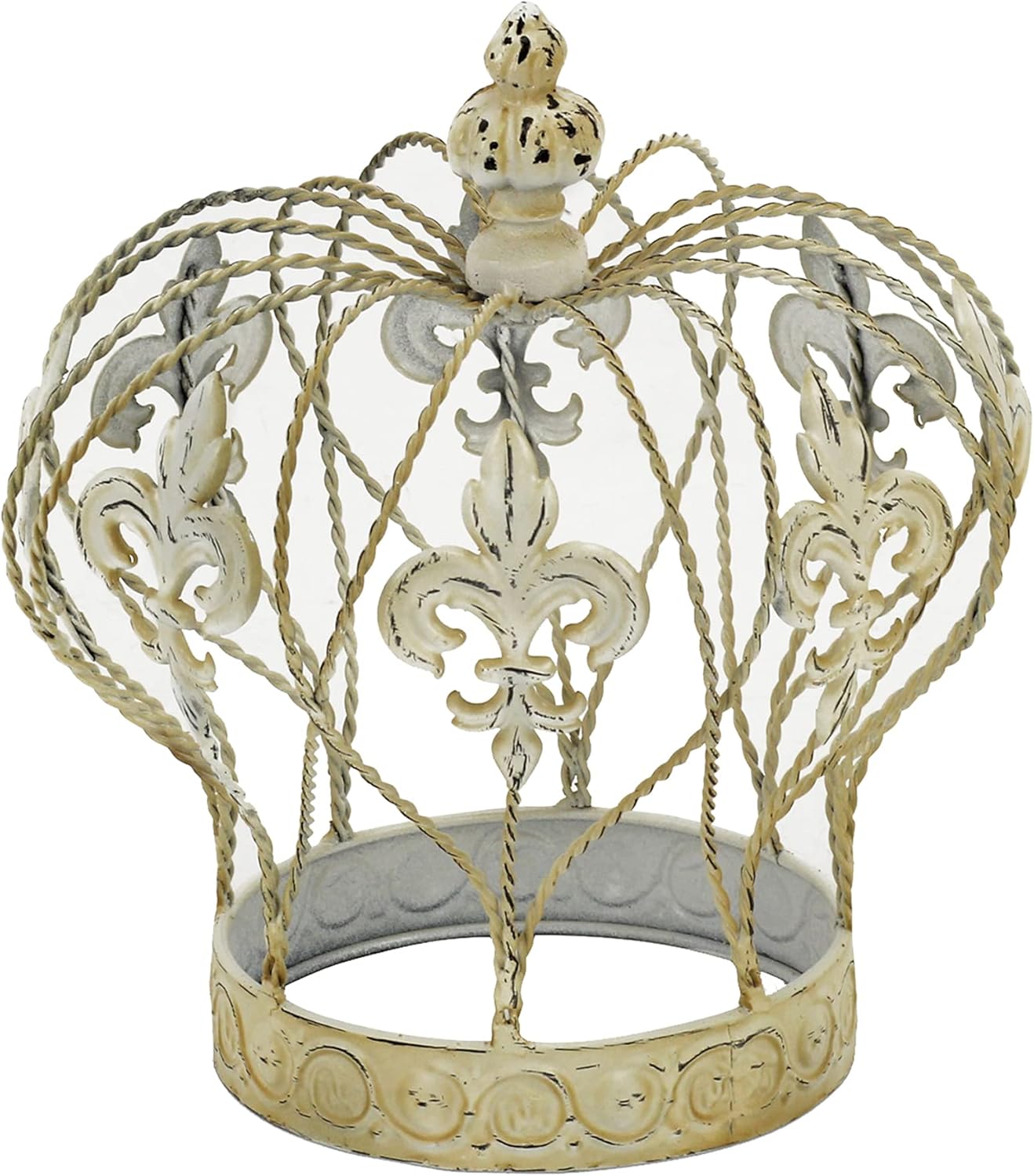 Cheung's FP-3631C White Crown Table Décor, 9.25x9.25x9.25