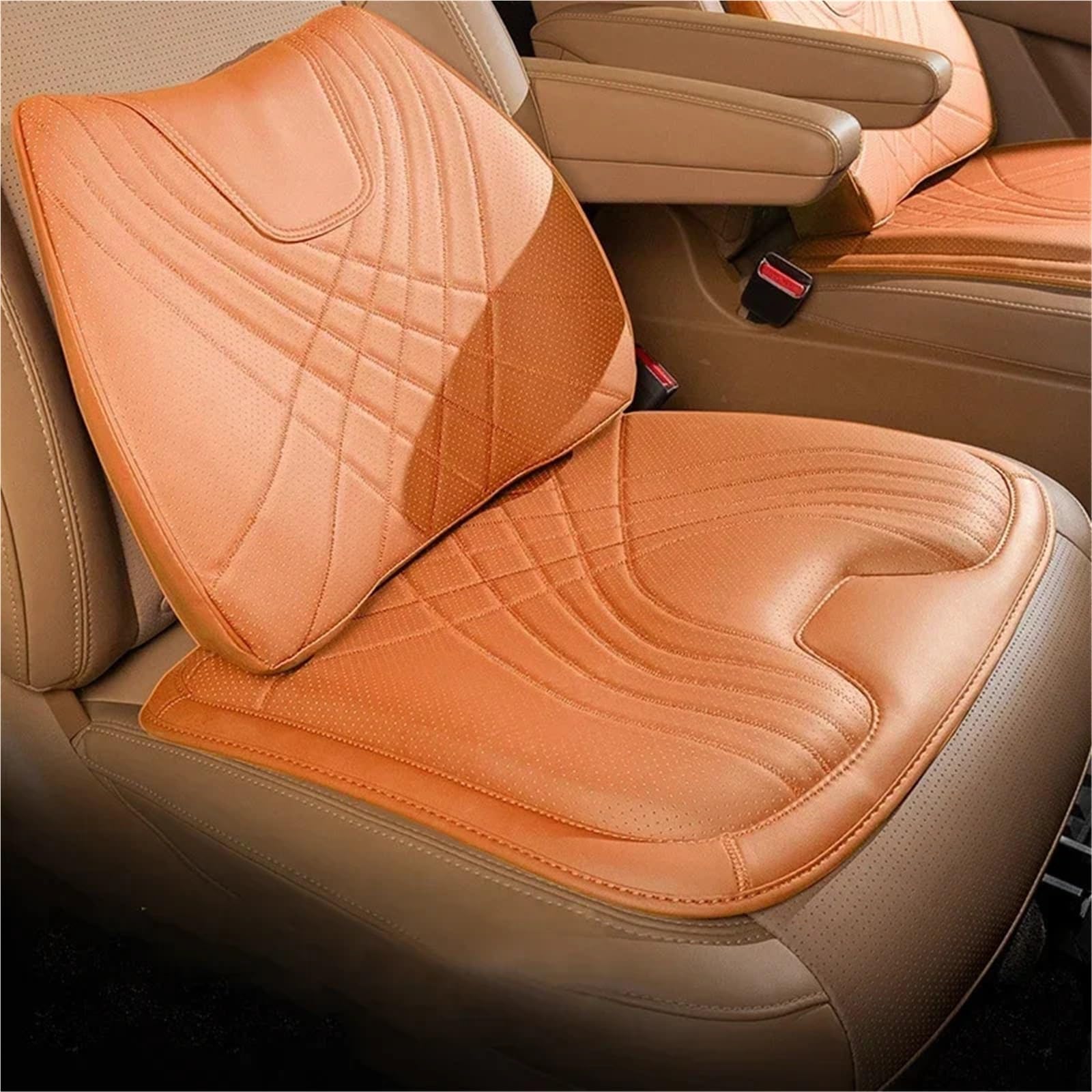 Do Klasy ACES W207 W211 W212 AMG Skórzany Zagłówek Poduszka Pod Szyję Samochodu Miękkie Siedzisko Lędźwiowe Car Seat Headrest(Wine Seat cushion)