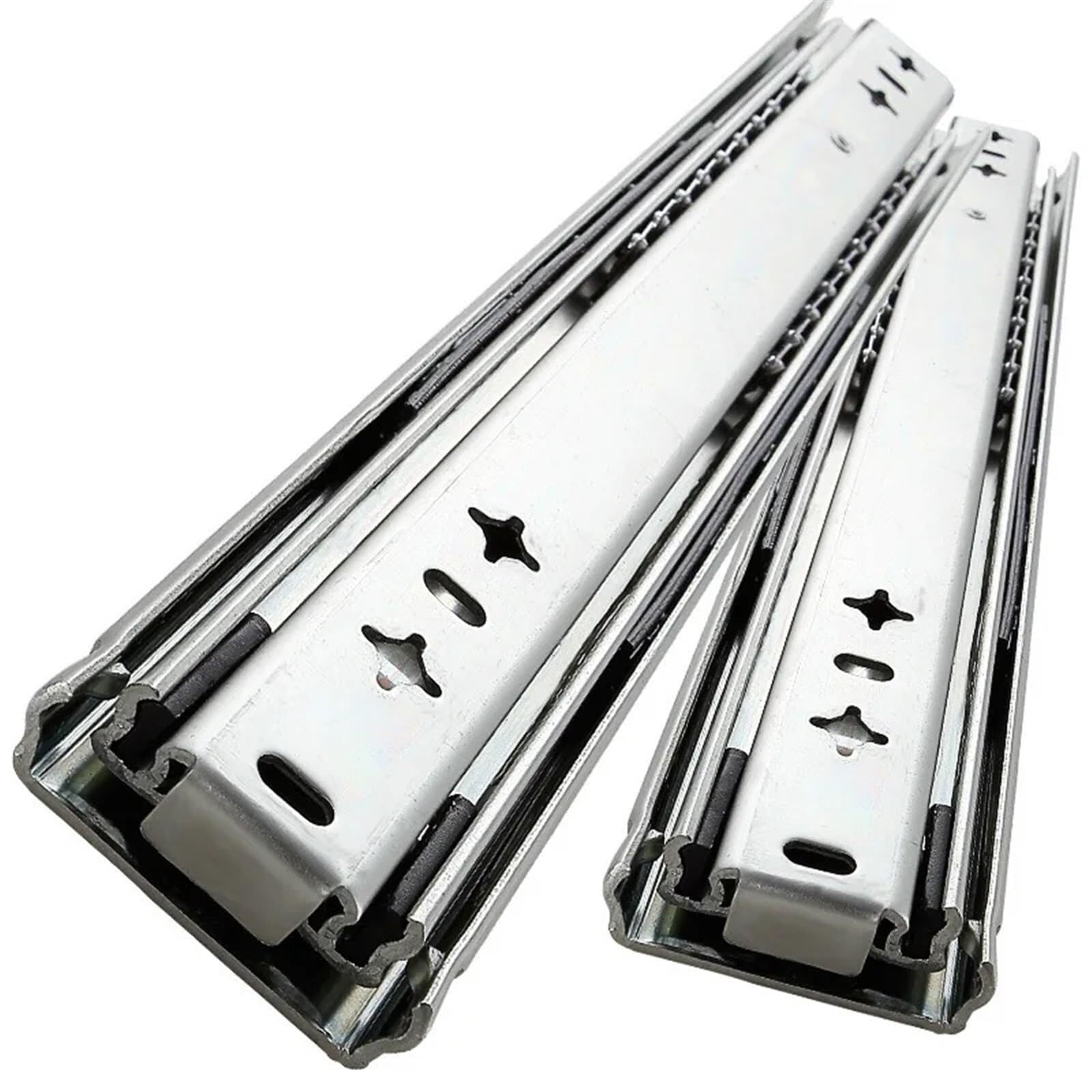 Drawer Runners 53mm Heavy Duty Drawer Slides Without Lock Detachable Design Runners Load Capacity 120 KG Furniture Hardware Rails 1 Pair(500mm(20inch))