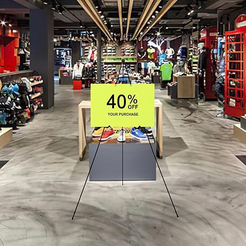 Miniatura 6 de YEARNING Caballete para exhibición de 63 pulgadas, caballete de pintura portátil, letrero de boda, artista, trípode instantáneo, plegable, portátil,