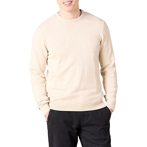 Amazon Essentials Men's Crewneck Sweater, 100% Cotton, Big & Tall Options Available