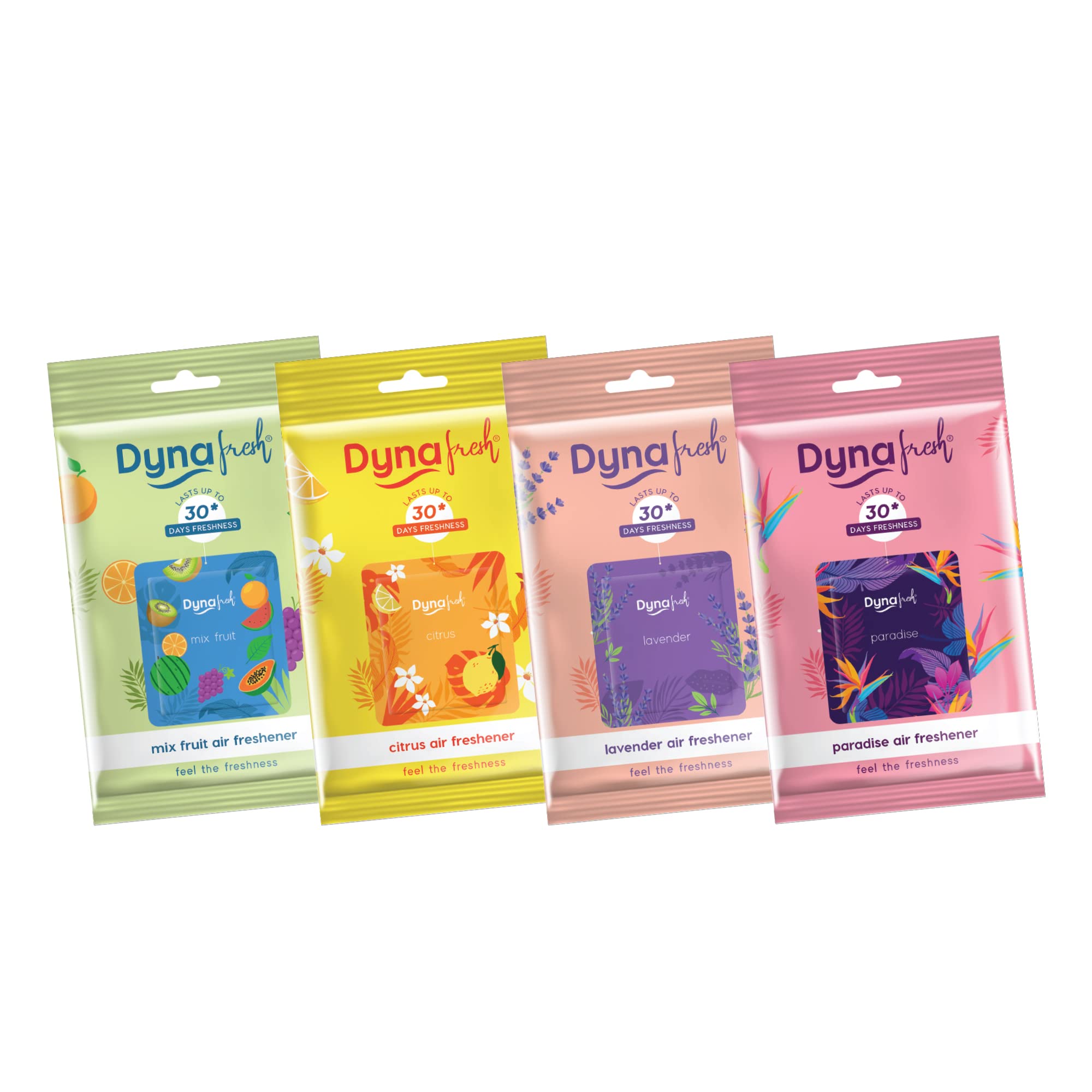 Dynafresh® Air Freshener Gel- Bathroom and Toilet | Lasts Up to 30 days | Assorted Pack 10g each Pack of 8 (4 x 2 Nos)