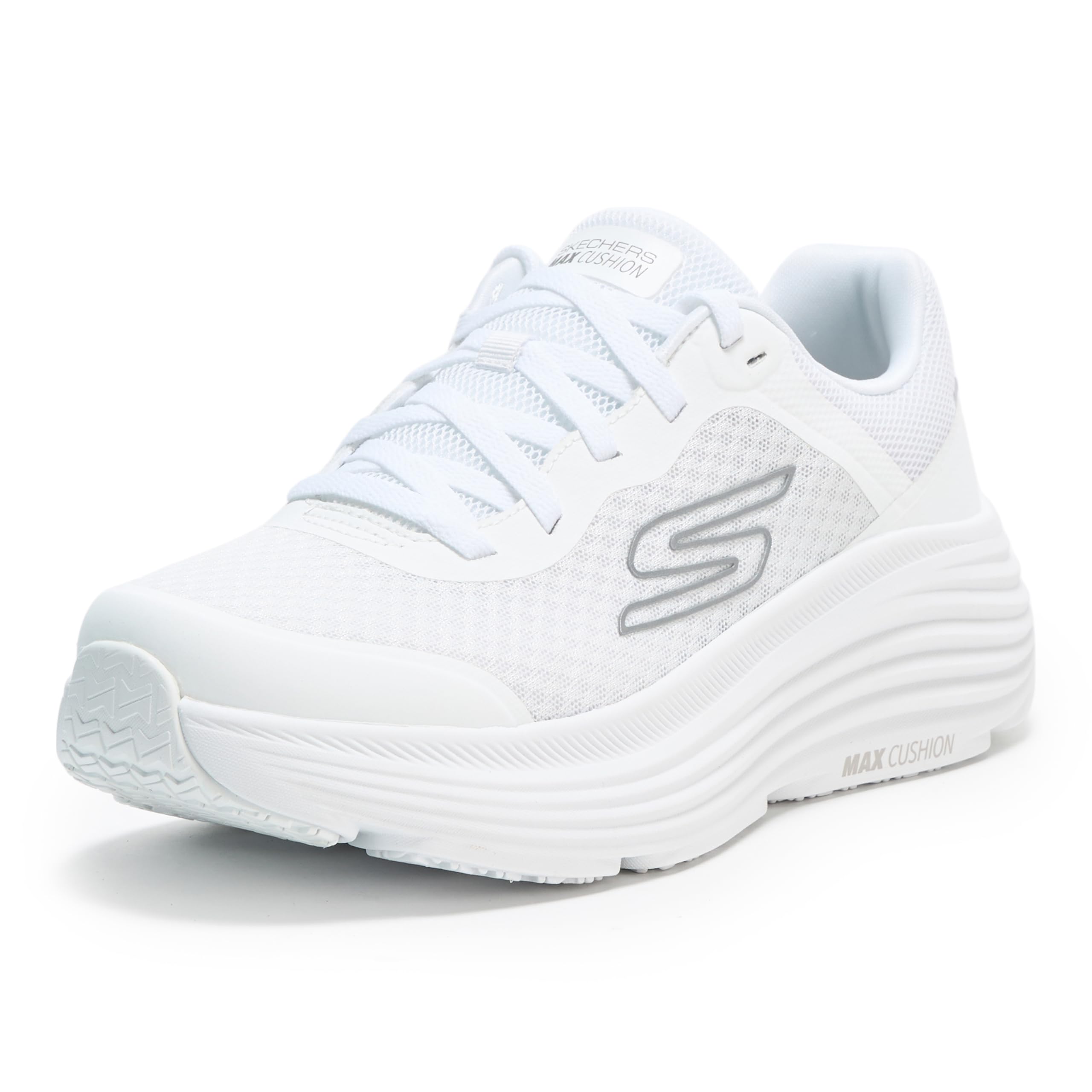 Skechers Men's Max Cushioning Endeavour Sneaker, White Opulent Garden, 6.5 UK