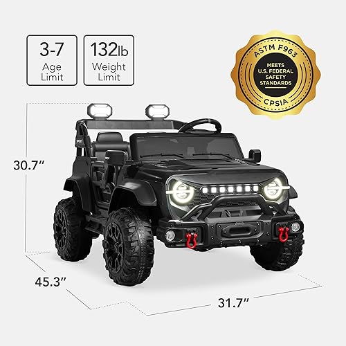 Vista 136 de Best Choice Products - Camión de 12 V con control remoto para montar, Rosado